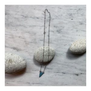 Turquoise Triangle Pendant Necklace